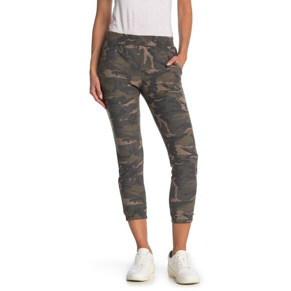 Socialite Women's Pull On Jogger Lounge Pants Medium Sage Camo NWT - Picture 1 of 5